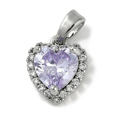 Brass Micro Pave Cubic Zirconia Charms