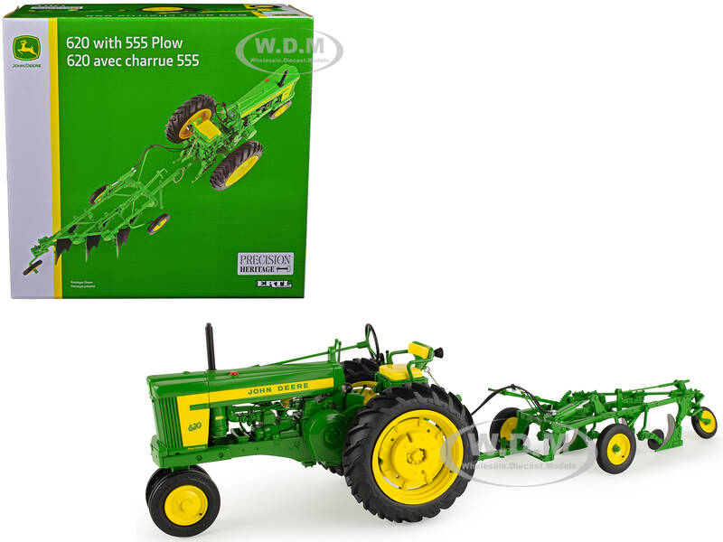 John Deere 620 Tractor with 555 Plow Green \