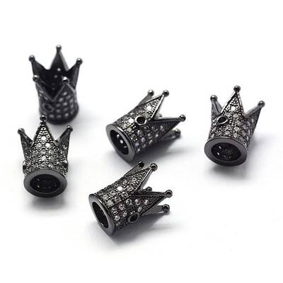 Rack Plating Brass Cubic Zirconia Beads