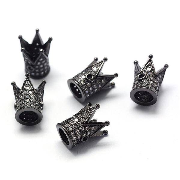 Rack Plating Brass Cubic Zirconia Beads