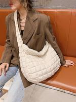 Women's Casual Quilted Puffer Design Shoulder Bag, Lightweight Large Capacity Dumpling Bag, Commuter Quilted Crossbody Bags f...