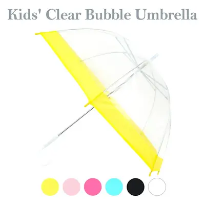 Kids' Clear Bubble Umbrella - Petite See-Thru Clear - Color Border