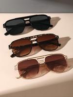 Vintage Ombre Tinted Lens Sunglasses, 2024 Summer Aviator Sunglasses for Everyday Use, Versatile Modern Brown Sunglasses for ...