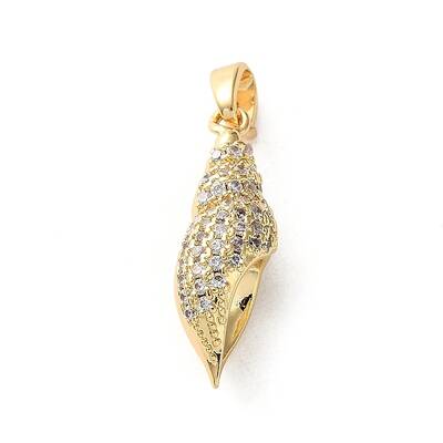 Brass Micro Pave Cubic Zirconia Pendants