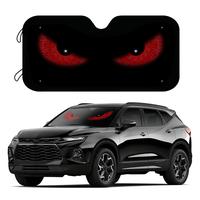 Car Windshield Sunshade with 4 free suction cups included Evil Eyes Foldable Sun Shield Blocks UV Rays Keep Vehicle Cool - 55...