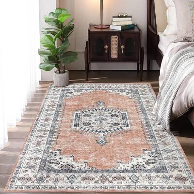Garvee 5x7 Area Rugs Boho Rug Washable Large Rugs for Living Room Non Slip Vintage Carpet Rug for Bedroom Bedside Dining Room...