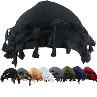 Turban for Men Vintage Twist Head Wraps Durag Satin Lined Halo Turban for WoMen Modal and Satin Turban Scarf Tie Tail Cool ha...