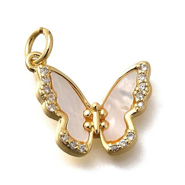 Brass Micro Pave Cubic Zirconia Pendants