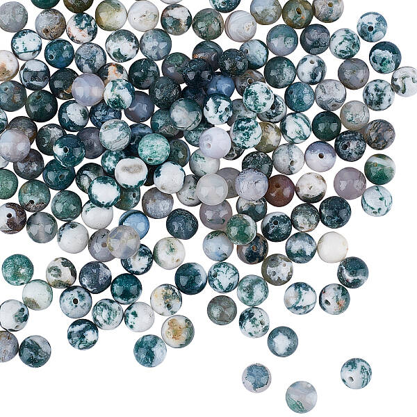 Natural Tree Agate Beads Strands