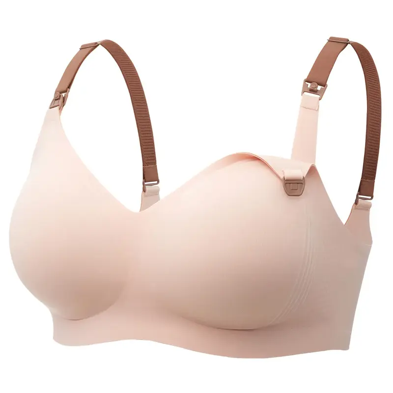Momcozy Nursing Bras for Breastfeeding, FB001 3.0 Jelly Strip Lift Support Maternity Bra, Seamless Soft Wirefree Pregnancy Br...