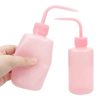 1 Piece 250ml Empty Bottle, Wash Squeeze Bottle With Bent Nozzle For Eyelash Cleaning, Plant Watering Bottle For Indoor And O...