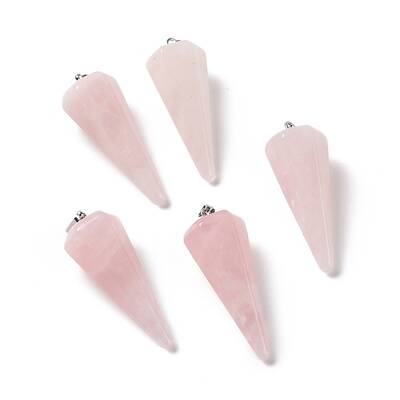 Natural Rose Quartz Pendants