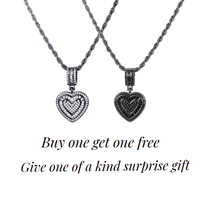 Hip-Hop Unisex Heart Pendant Necklace The black edition features a minimalist and cool aesthetic — a perfect limited-editio...