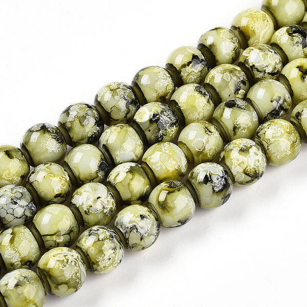 Baking Painted Glass Beads Strands