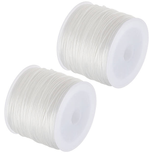 2 Rolls Flat Elastic Crystal Spandex String