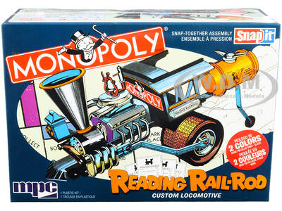 Skill 1 Snap Model Kit Reading Rail Rod Custom Locomotive Monopoly 1/25 Scale Model by MPC