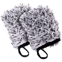 VIKING Wheel Cleaner Mitts for Car, Microfiber Wheel Cleaner for Car Detailing and Rims, Black and White, 5.5 Inch x 4.4 Inch...
