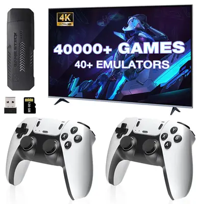 X2 ULTRA  Retro Game Console  Retro Play Game Stick  Classic Emulators Plug and Play  Built in Games with  Wireless Controlle...