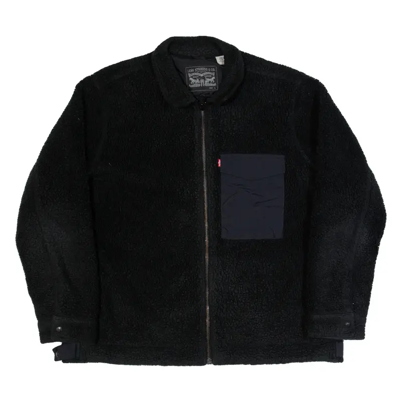 LEVI'S Mens Fleece Jacket Black XL