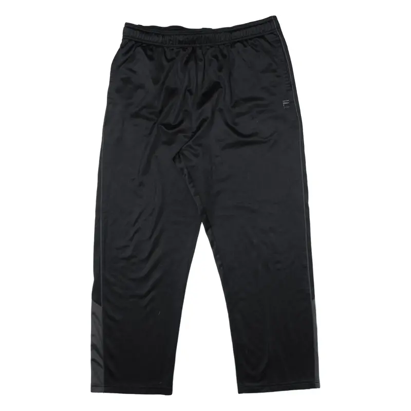 FILA Track Pants Black Straight Mens XL W36 L29