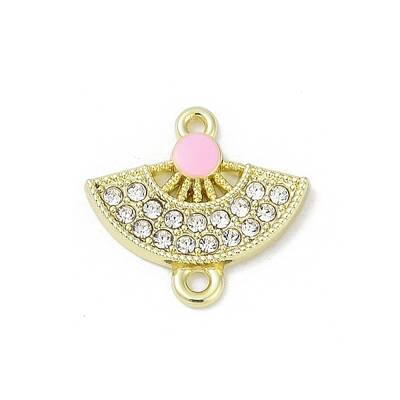 Alloy Rhinestone Fan Connector Charms