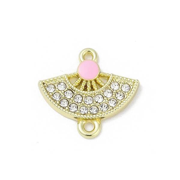Alloy Rhinestone Fan Connector Charms