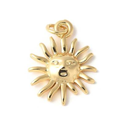 Brass Sun Face Pendants