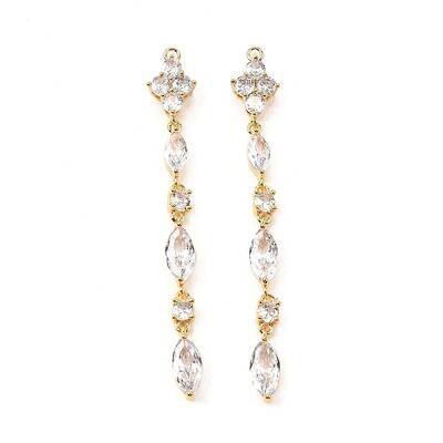 Brass Micro Pave Cubic Zirconia Big Pendants