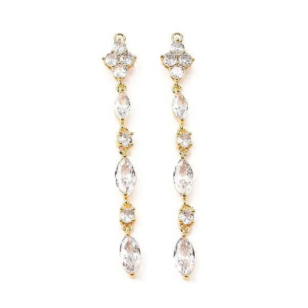 Brass Micro Pave Cubic Zirconia Big Pendants