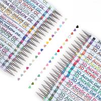3D Acrylic Gel Pen, 1 Box Quick-drying Ink Gel Pen, Graffiti Painting Set, Colorful Marker Pen for Greeting Cards, Fill in C...