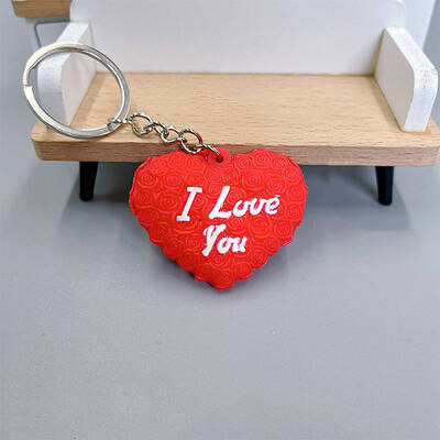 Heart PVC Bag Keychain