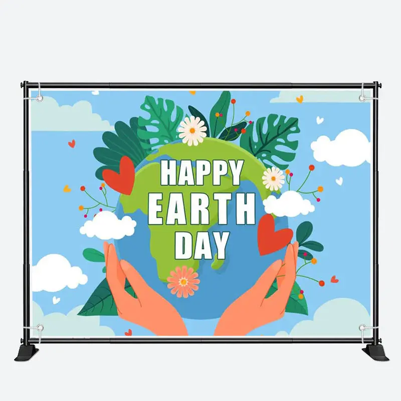 Environmental Protection Happy Earth Day Blue Backdrop - Aperturee