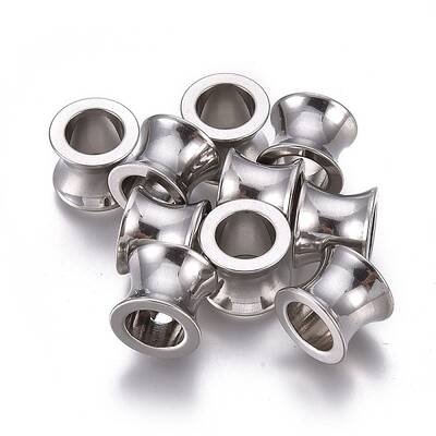 Tarnish Resistant 201 Stainless Steel European Beads