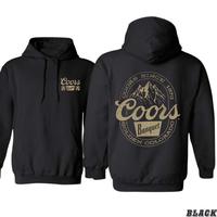 Coors Banquet 2 Sided Hoodie Sweater T-Shirt Full Color, Classic Design Featuring Retro Coors Mountain Graphic Sweatshirt, Pe...