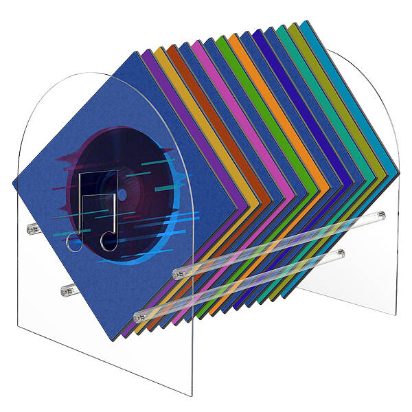 Arch Shaped Acrylic Vinyl Record Storage Holder Rack