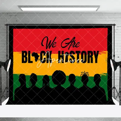 Aperturee We Are Red Yellow Green Black History Month Backdrop, 3X2FT(1MX0.6M), 14 USD, black history month backdrops, DMHD5Y...