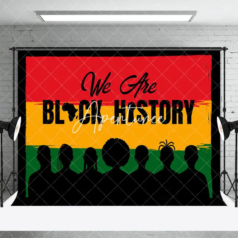 Aperturee We Are Red Yellow Green Black History Month Backdrop, 3X2FT(1MX0.6M), 14 USD, black history month backdrops, DMHD5Y...