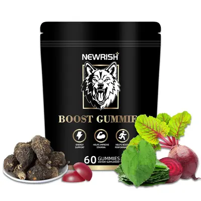 Newrish Himalayan Shilajit Gummies | WithAshwagandha, Gokshura & other herbs | Noadded sugar l 60 Gummies