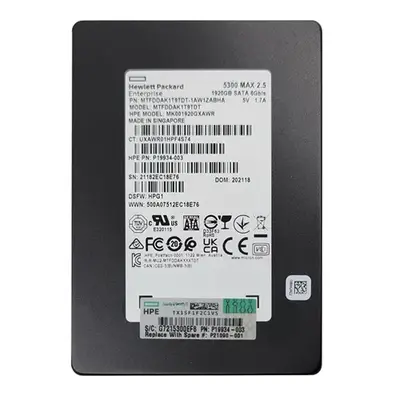 P19934-003 HP 1.92TB SATA 6Gb/s Mixed Use 2.5-Inch Solid State Drive