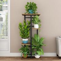 fathersdaygift 4-Tier 5-Potted Metal Plant Stand, Indoor Organiser,9.3 x 11.8 x 29.05 inches, for Balcony, Living Room & Gard...