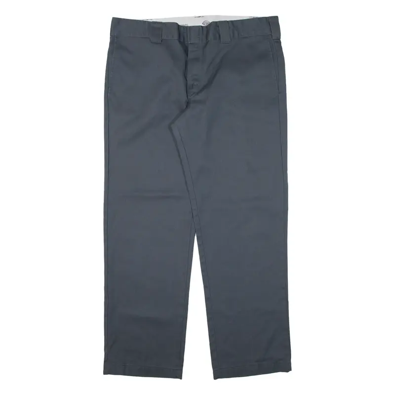 DICKIES Workwear Mens Trousers Grey Slim Straight W36 L28