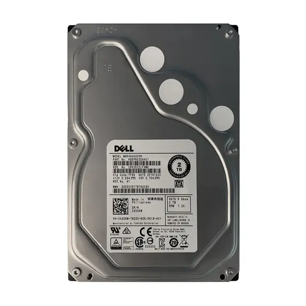 4256W Dell 2TB 6Gb/s SATA 7200 3.5-Inch Hard Drive