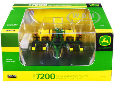 John Deere 1984 7200 8 Row Maxemerge Planter with Fertilizer Tanks 1/64 Diecast Model by Speccast
