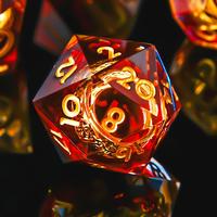 Durable DND Dice Set, 7 Counts/set Sharp Edge Dice, D&D Dice, RPG Role Playing Games, Dungeons and Dragons D and D Polyhedral...