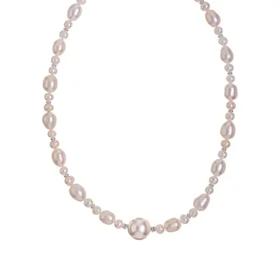 Alisia Elegant pearl necklace AL4542-Silver