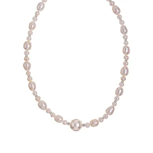 Alisia Elegant pearl necklace AL4542-Silver