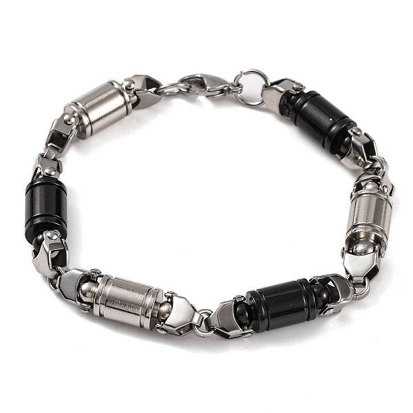 201 Stainless Steel Column Link Chain Bracelets