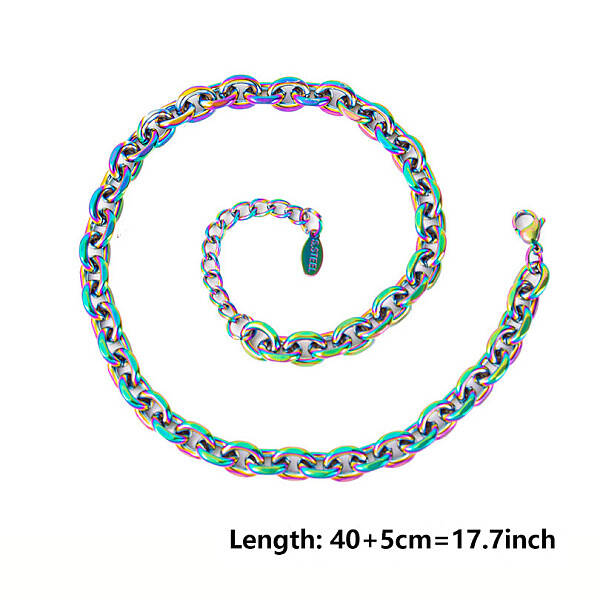Unisex 304 Stainless Steel Cable Chains Necklaces