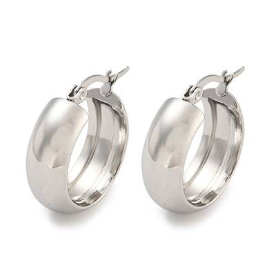 Tarnish Resistant 202 Stainless Steel Hoop Earrings