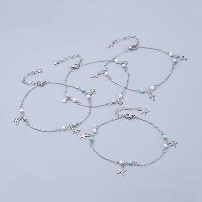 304 Stainless Steel Charm Anklets